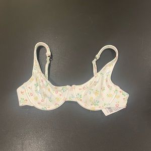 white underwire floral pacsun swimsuit top
